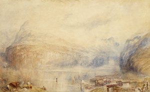Vierwaldstättersjøen fra Brunnen av Joseph Mallord William Turner
