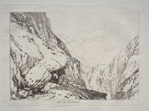 Studiebok: Mt. St Gothard. av Joseph Mallord William Turner