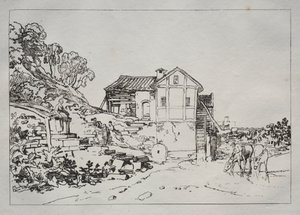 Studiebok: Vannmølle. av Joseph Mallord William Turner