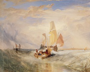 'Nå til maleren' (tau) - passasjerer som går om bord av Joseph Mallord William Turner