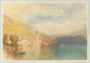 Oberhofen ved Thunsjøen, Sveits av Joseph Mallord William Turner