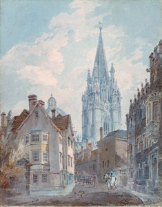 Oxford: St Marys fra Oriel Lane, 1792-1793 av Joseph Mallord William Turner