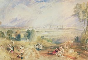 Oxford fra North Hinksey (akvarell på papir) av Joseph Mallord William Turner
