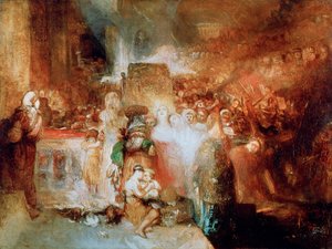 Pilatus vasker hendene, 1830 av Joseph Mallord William Turner