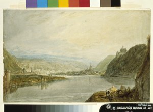 Remagen, Erpel And Linz (akvarell og gouache på hvitt papir tilberedt med grå vask) av Joseph Mallord William Turner