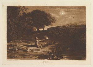 Rispah, 2. Samuelsbok, kapittel 21 Liber Studiorum, del IX, plate 46, 23. april 1812. av Joseph Mallord William Turner