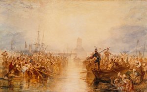 Saint-Vaast-La-Hougue, Normandie av Joseph Mallord William Turner