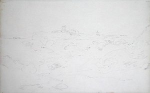 Scarborough Castle, ca. 1801 (blyant på papir) av Joseph Mallord William Turner