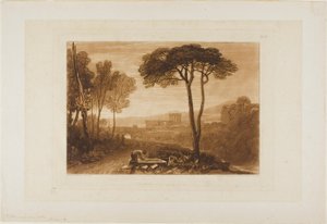 Scene in the Campagna, plate 38 fra Book of Studies av Joseph Mallord William Turner