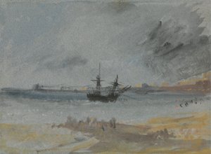 Skipet på grunn Brighton av Joseph Mallord William Turner