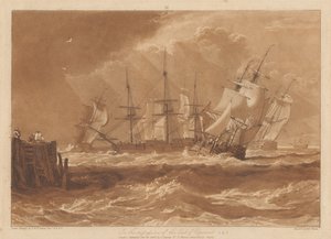 Skip i en bris av Joseph Mallord William Turner