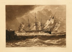 Skip i en bris av Joseph Mallord William Turner