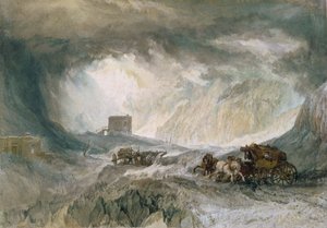 Snøstorm, Mont Cenis, 1820 av Joseph Mallord William Turner