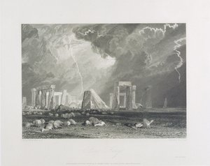 Stonehenge, 1829 (etsing og gravering) av Joseph Mallord William Turner