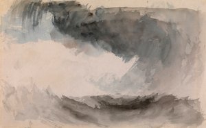 ""Tempete en mer"" (En storm på havet) Aquarelle de Joseph Mallord William Turner (1775-1851) Dim 18,4x29,3 cm Privat samling av Joseph Mallord William Turner