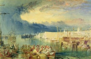 The Dockyard, Devonport, ca. 1825-29 (wc og gouache på papir) av Joseph Mallord William Turner