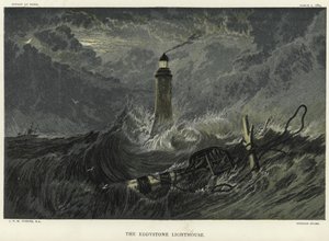Eddystone fyrtårn på Eddystone Rocks av Joseph Mallord William Turner