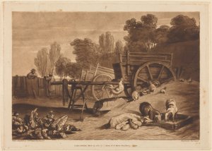 Bondegården med hanen av Joseph Mallord William Turner