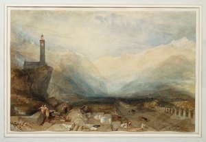 Splugen-passet, ca. 1842-43 av Joseph Mallord William Turner