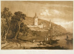 The Town of Thun, fra 'Liber Studiorum', gravert av Thomas Hodgetts, 1816 av Joseph Mallord William Turner