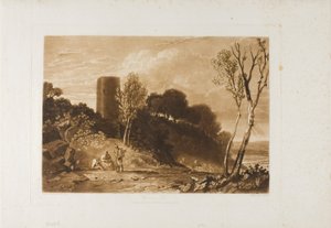 Winchelsea, Sussex, plate 42 fra LIBER STUDIORUM av Joseph Mallord William Turner