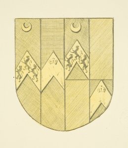 Arms of Brook(e?) på messingplate i St Mary Redcliffe (akvarell på papir) av Joseph Manning