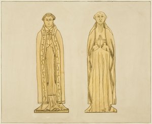 Messing i Temple Church (akvarell på papir) av Joseph Manning