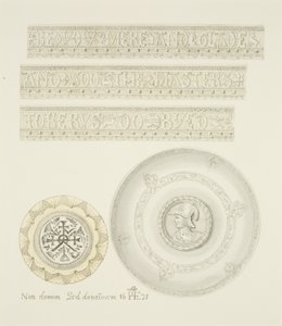 Detaljer om Mazer Bowl og Tazza (akvarell på papir) av Joseph Manning