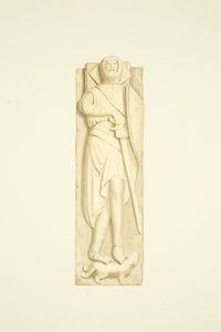 Effigy av Robert de Berkeley i St Mary Redcliffe (akvarell på papir) av Joseph Manning