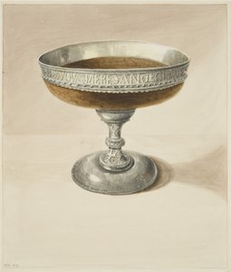 Mazer Bowl og Tazza, satt sammen (akvarell på papir) av Joseph Manning