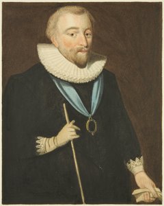 Portrett i Council House of Richard Weston, Earl of Portland (blyant og akvarell på papir) av Joseph Manning