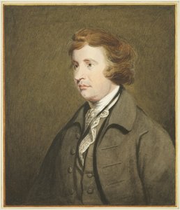 Portrett i Mansion House, Queen Square, av Edmund Burke (akvarell på papir) av Joseph Manning