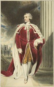 Portrett i Mansion House, Queen Square, av hertugen av Portland (akvarell på papir) av Joseph Manning