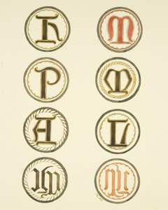 Farget glass i nordvinduet til kirkeskipet St Mary Redcliffe (akvarell på papir) av Joseph Manning