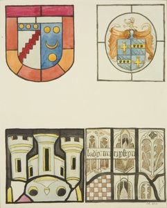 Farget glass i vinduet til Weavers