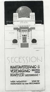 Plakatreklame Sesession-utstilling for østerrikske kunstnere, 1898 (farget lito)