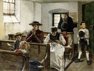 En familie i bønn av Joseph Molitor Von Muhlfeld