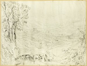 Town og Castle of Hay av Joseph Murray Ince