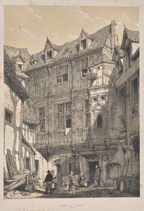 Middelalderens arkitektur: Abbaye St. Amand, Rouen av Joseph Nash