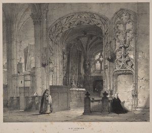 Middelalderens arkitektur: Kapell i St. Jacques, Dieppe av Joseph Nash
