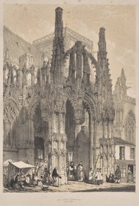 Middelalderens arkitektur: Louviers, Normandie, South Porch av Joseph Nash