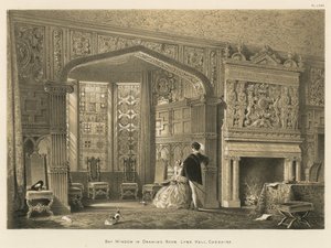 Karnappvindu i salongen, Lyme Hall, Cheshire av Joseph Nash