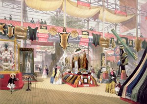 Flott utstilling, 1851: Pelsstativ, for Dickinson Brothers av Joseph Nash