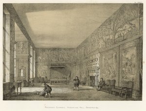 Tilstedeværelseskammer, Hardwicke Hall, Derbyshire av Joseph Nash