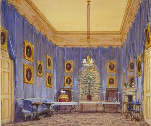Dronning Victorias juletre, Windsor Castle, 1845 av Joseph Nash