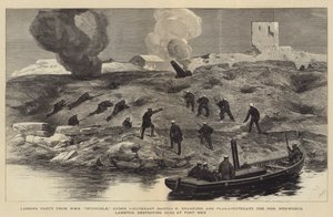 Bombardementet av Alexandria, Landing Party fra HMS Invincible, under løytnant Barton R Bradford og flaggløytnant den ærede Hedworth Lambton som ødelegger våpen ved Fort Mex