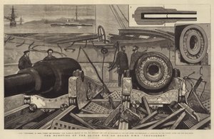 Sprengningen av 38-tonns pistol om bord på HMS Thunderer