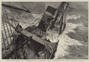 Den kanadiske SS-sardineren krysser Atlanterhavet i de siste kulingene av Joseph Nash