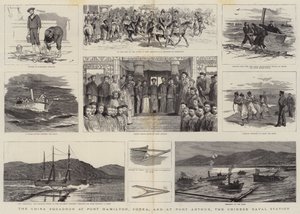 China Squadron i Port Hamilton, Corea, og ved Port Arthur, den kinesiske marinestasjonen