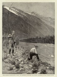 Den tyske keiserens besøk til Norge, og spilte sin første laks i Oldenelva